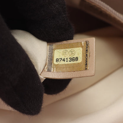 ニュートラベルラインMM ハンドバッグ トートバッグ ナイロンキャンバス レザー ベージュ ゴールド金具 シャネル バッグ CHANEL