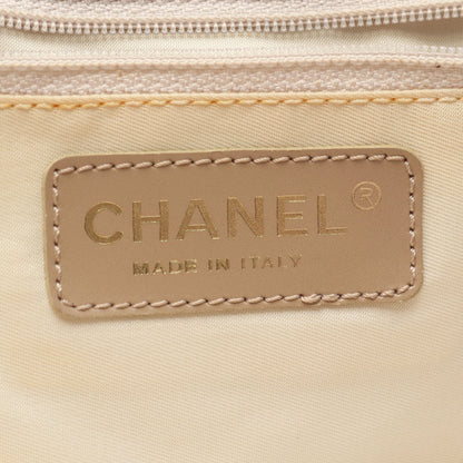 ニュートラベルラインMM ハンドバッグ トートバッグ ナイロンキャンバス レザー ベージュ ゴールド金具 シャネル バッグ CHANEL