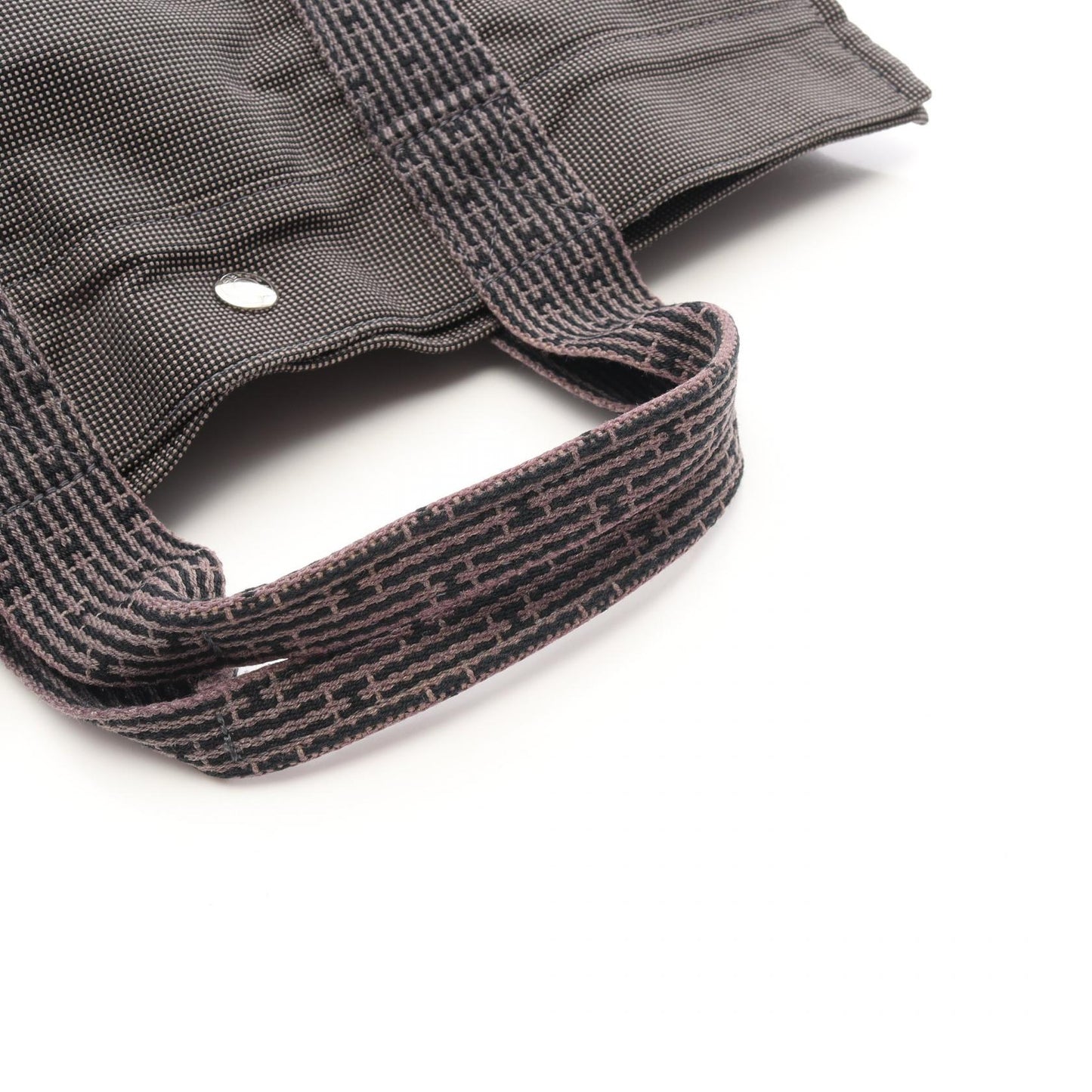 エールラインMM ハンドバッグ トートバッグ ナイロンキャンバス ダークグレー シルバー金具 エルメス バッグ HERMES