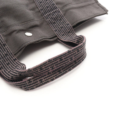 エールラインMM ハンドバッグ トートバッグ ナイロンキャンバス ダークグレー シルバー金具 エルメス バッグ HERMES