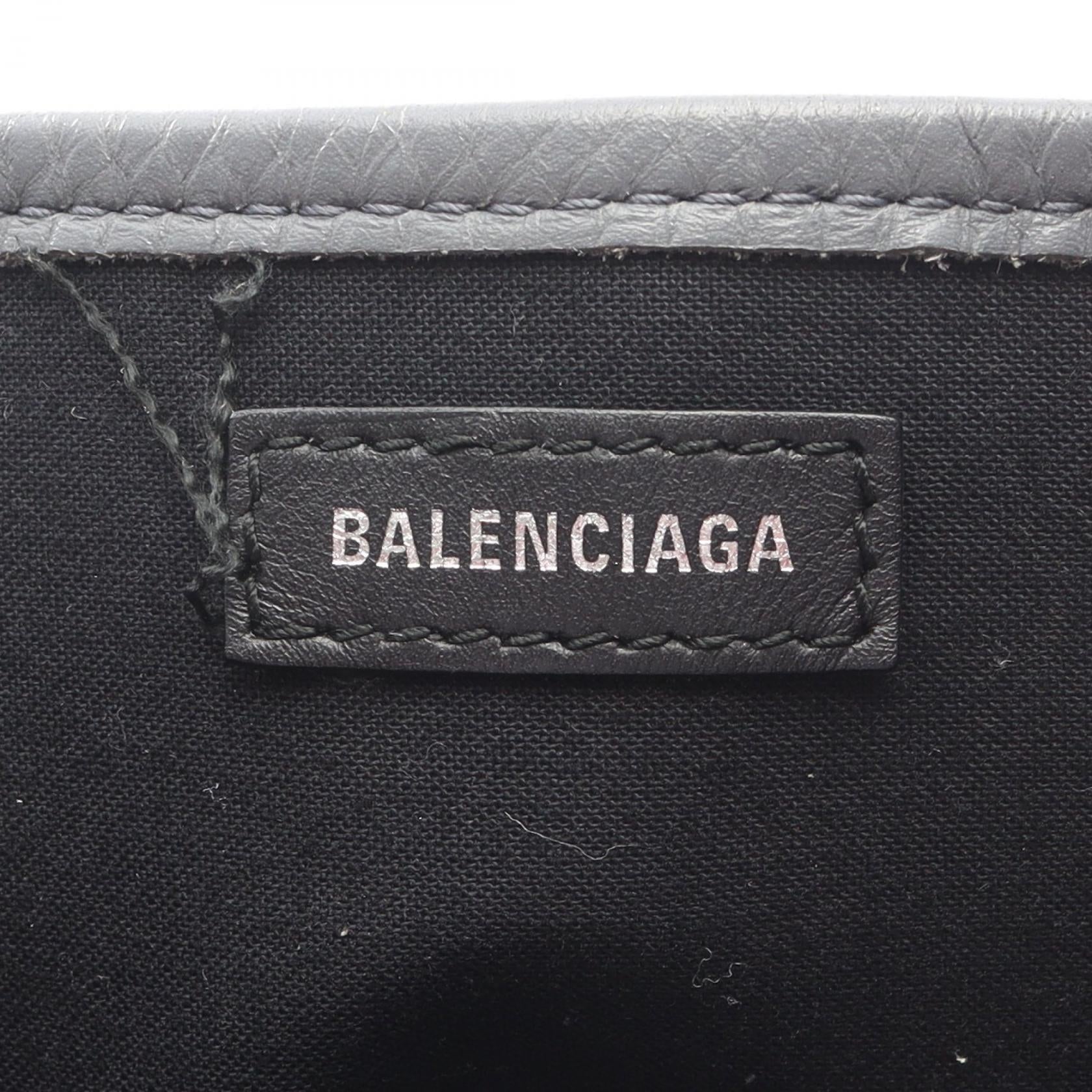 NAVY CABAS S ネイビーカバ ハンドバッグ トートバッグ キャンバス レザー オフホワイト グレー バレンシアガ バッグ BALENCIAGA