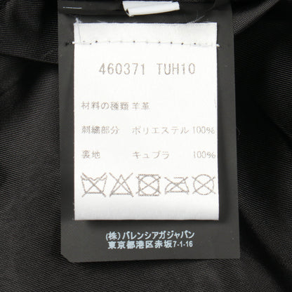 シングル ライダースジャケット レザー ブラック バレンシアガ アウター BALENCIAGA