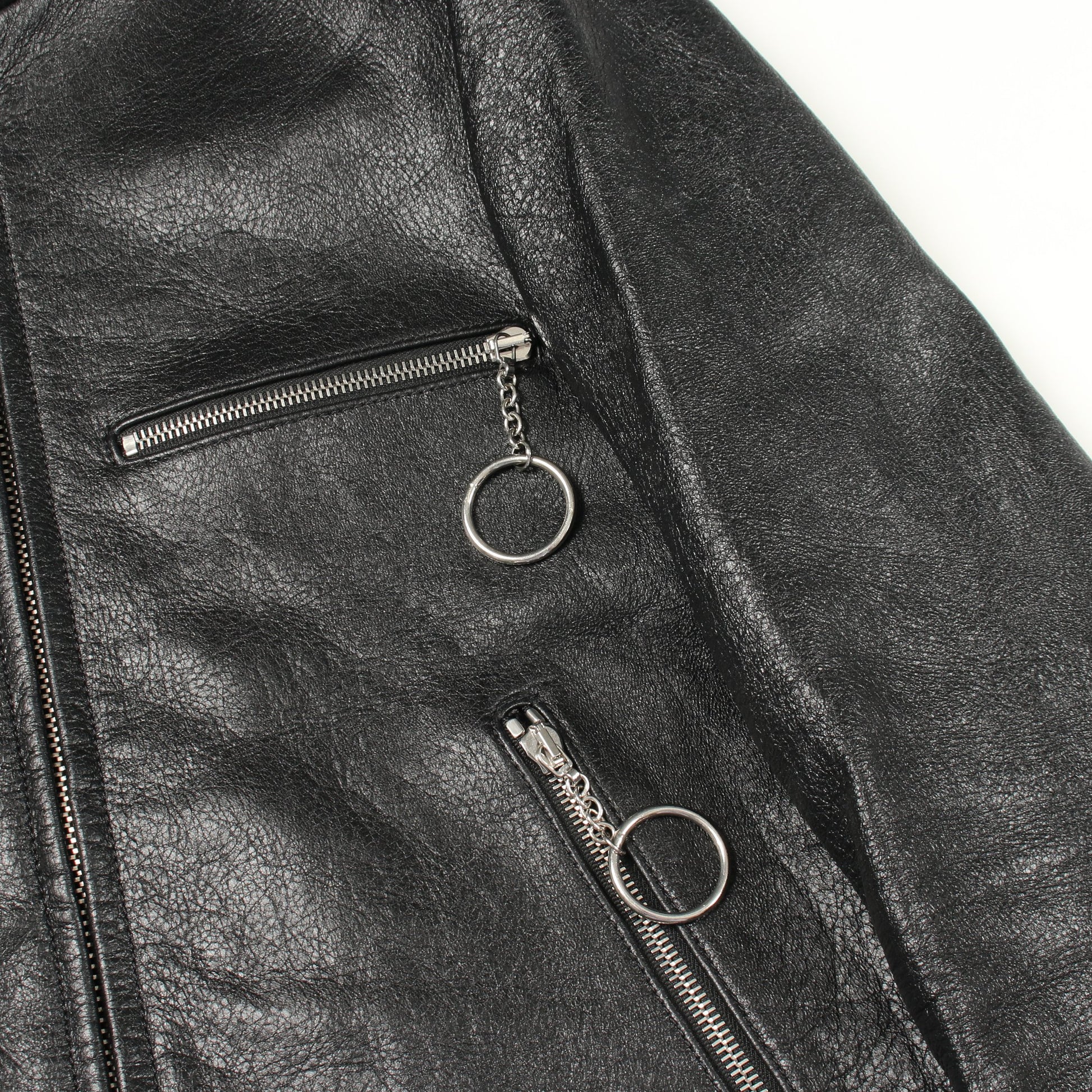シングル ライダースジャケット レザー ブラック バレンシアガ アウター BALENCIAGA