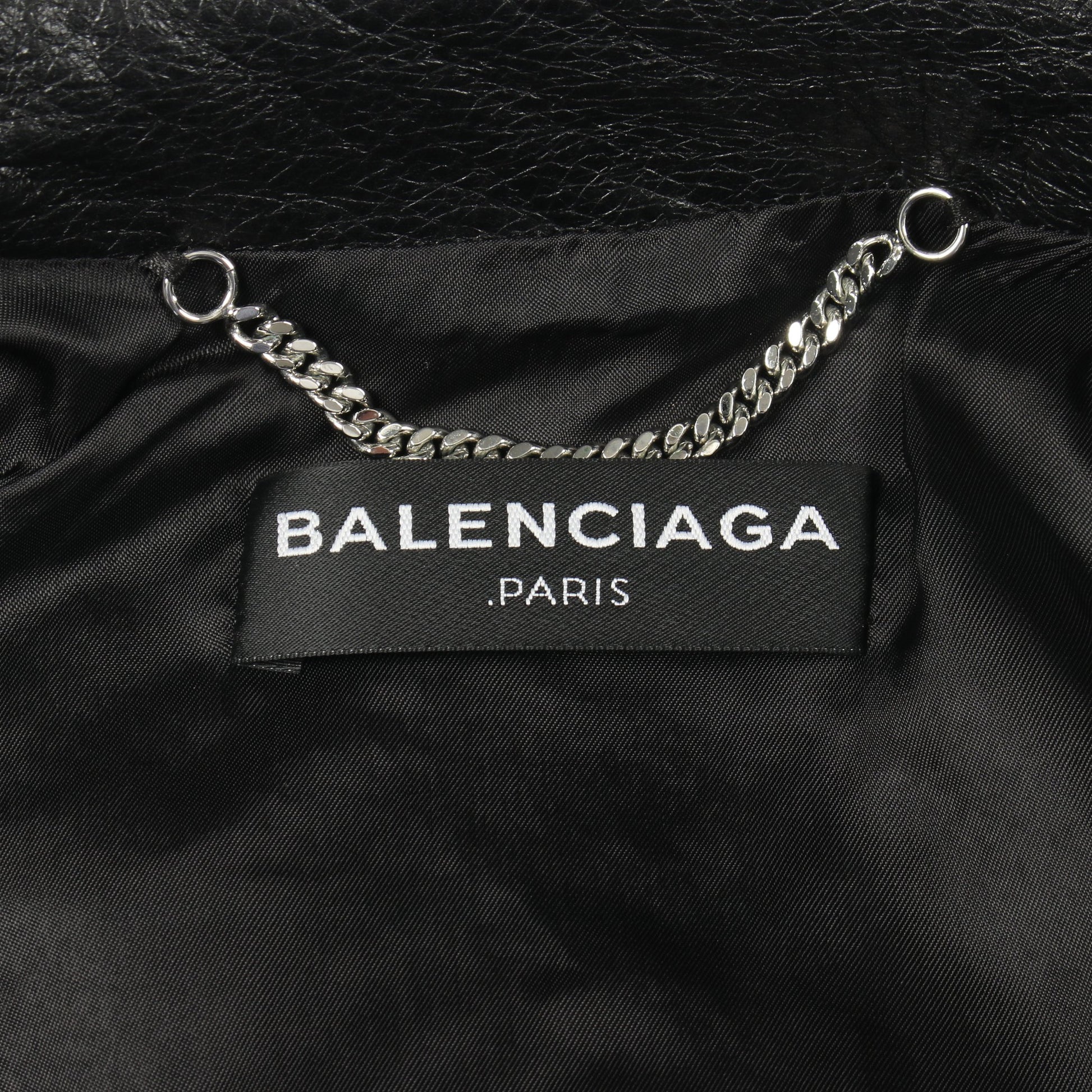 シングル ライダースジャケット レザー ブラック バレンシアガ アウター BALENCIAGA