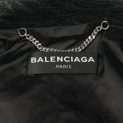 シングル ライダースジャケット レザー ブラック バレンシアガ アウター BALENCIAGA