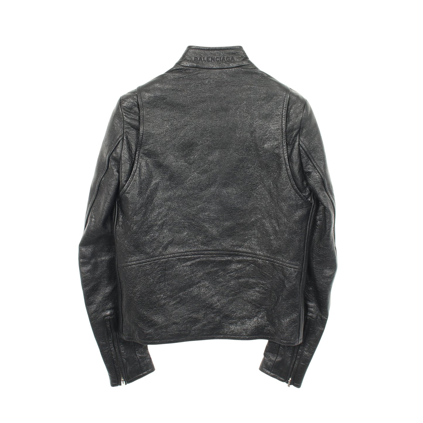 シングル ライダースジャケット レザー ブラック バレンシアガ アウター BALENCIAGA