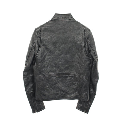 シングル ライダースジャケット レザー ブラック バレンシアガ アウター BALENCIAGA