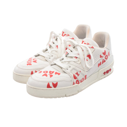LOUIS VUITTON × NIGO トレイナーライン スニーカー レザー ホワイト レッド ルイヴィトン シューズ LOUIS VUITTON
