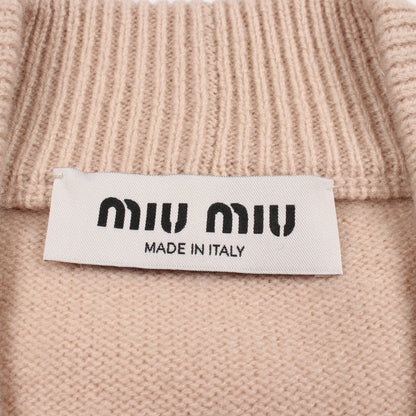 カーディガン カシミヤ ピンクベージュ ビジュー ミュウミュウ トップス miu miu