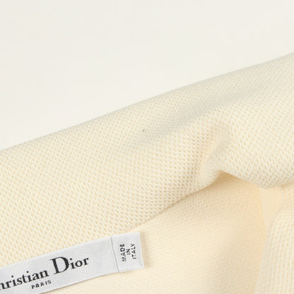 セーラーカラー ショートスリーブ ジャケット レーヨン オフホワイト ブラック クリスチャンディオール アウター Christian Dior
