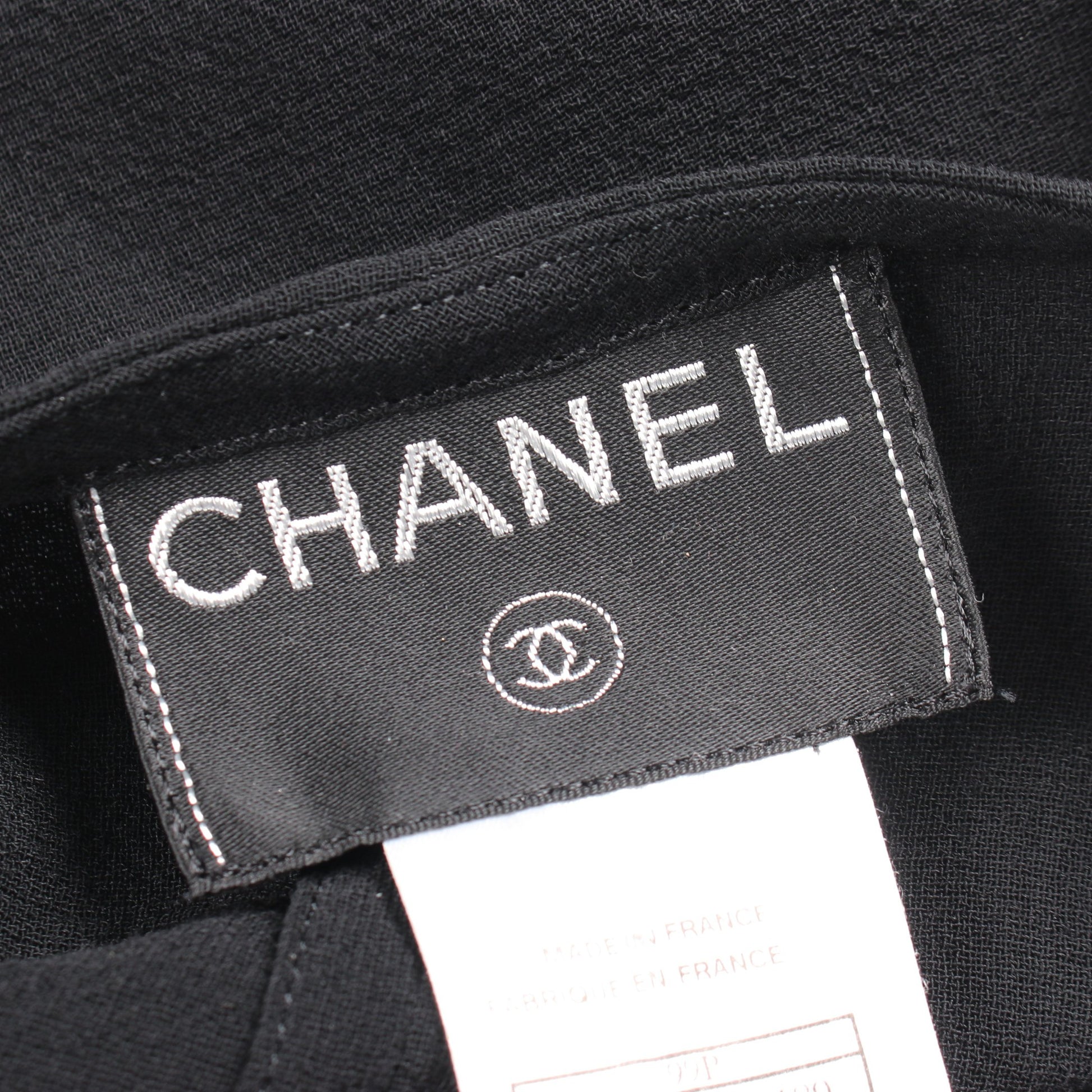 ココマークボタン ノーカラージャケット スカート セットアップ ウール ブラック シャネル スーツ CHANEL