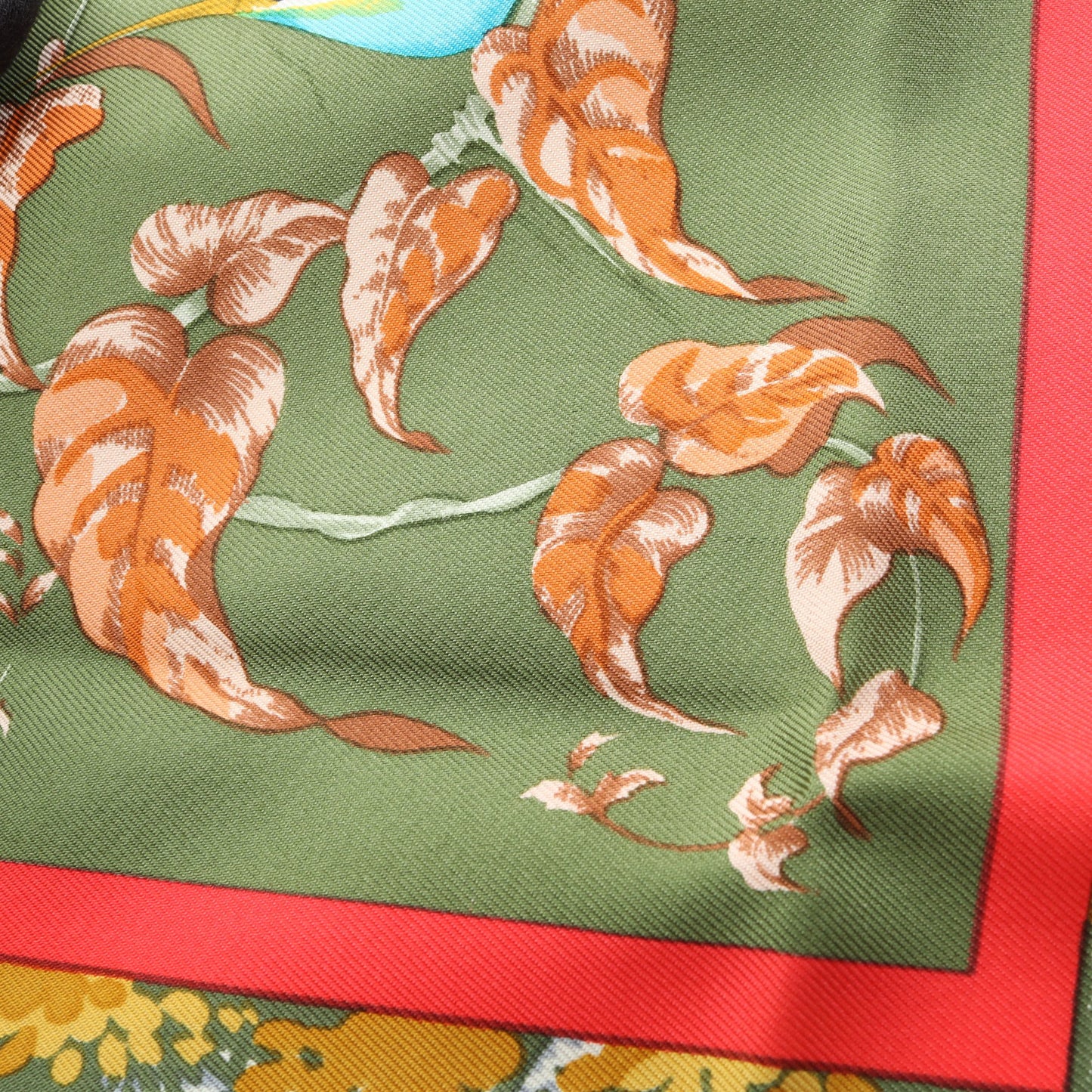 カレ90 TROPIQUES スカーフ シルク ブラウン マルチカラー エルメス 財布・小物 HERMES