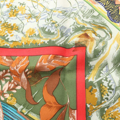 カレ90 TROPIQUES スカーフ シルク ブラウン マルチカラー エルメス 財布・小物 HERMES
