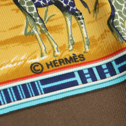 カレ90 TROPIQUES スカーフ シルク ブラウン マルチカラー エルメス 財布・小物 HERMES