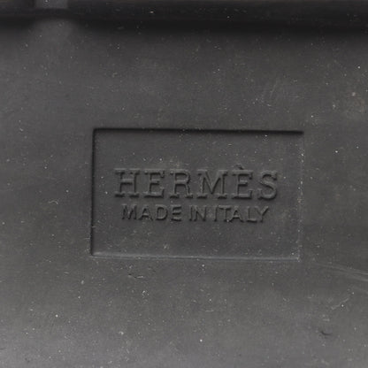 フレッシュ ショート ブーツ ナイロン レザー ブラック エルメス シューズ HERMES