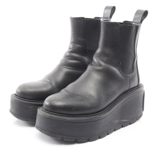 Vロゴ ブーツ レザー ブラック ヴァレンティノガラヴァーニ