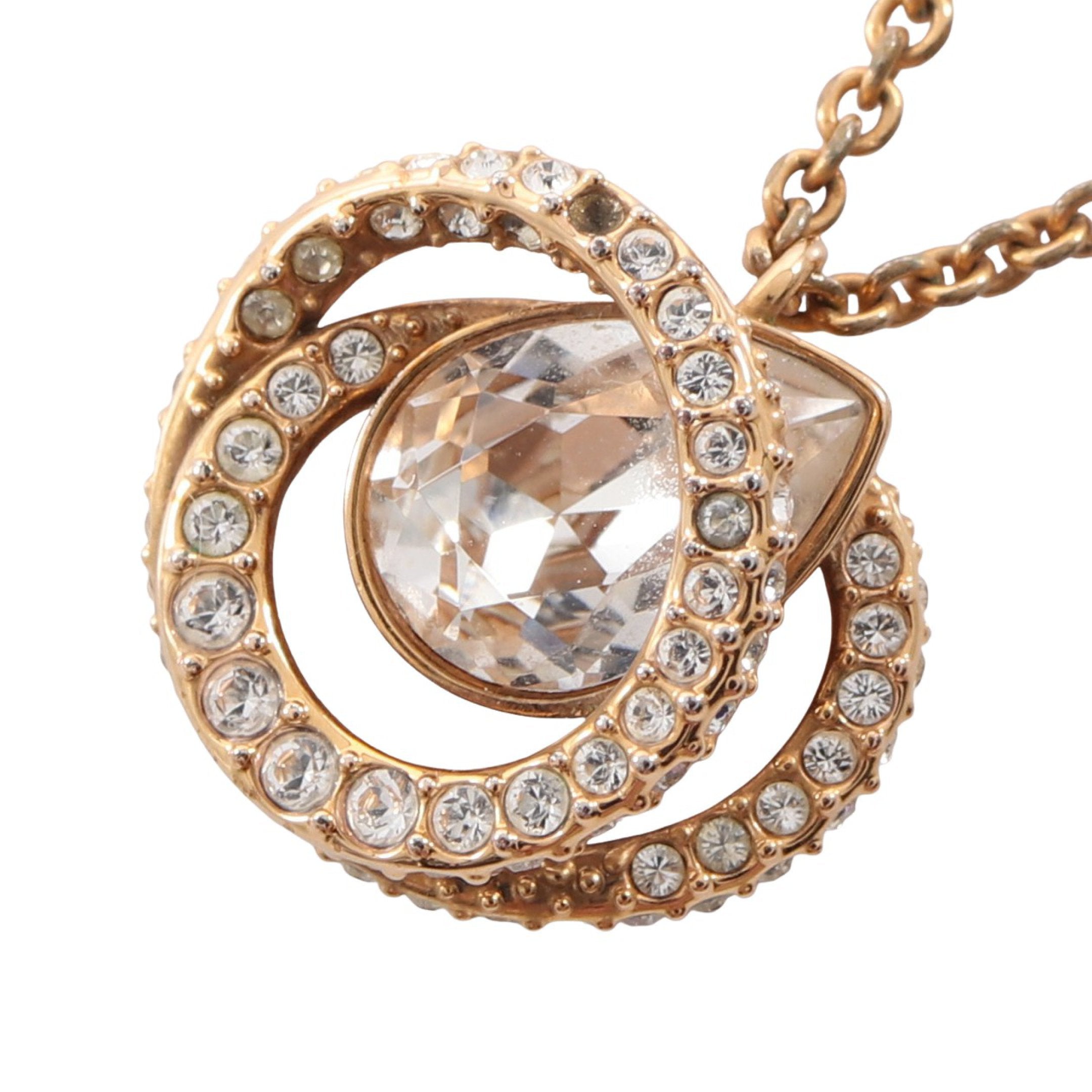 新品 SWAROVSKI スワロフスキー ネックレス ラインストーン ゴールド