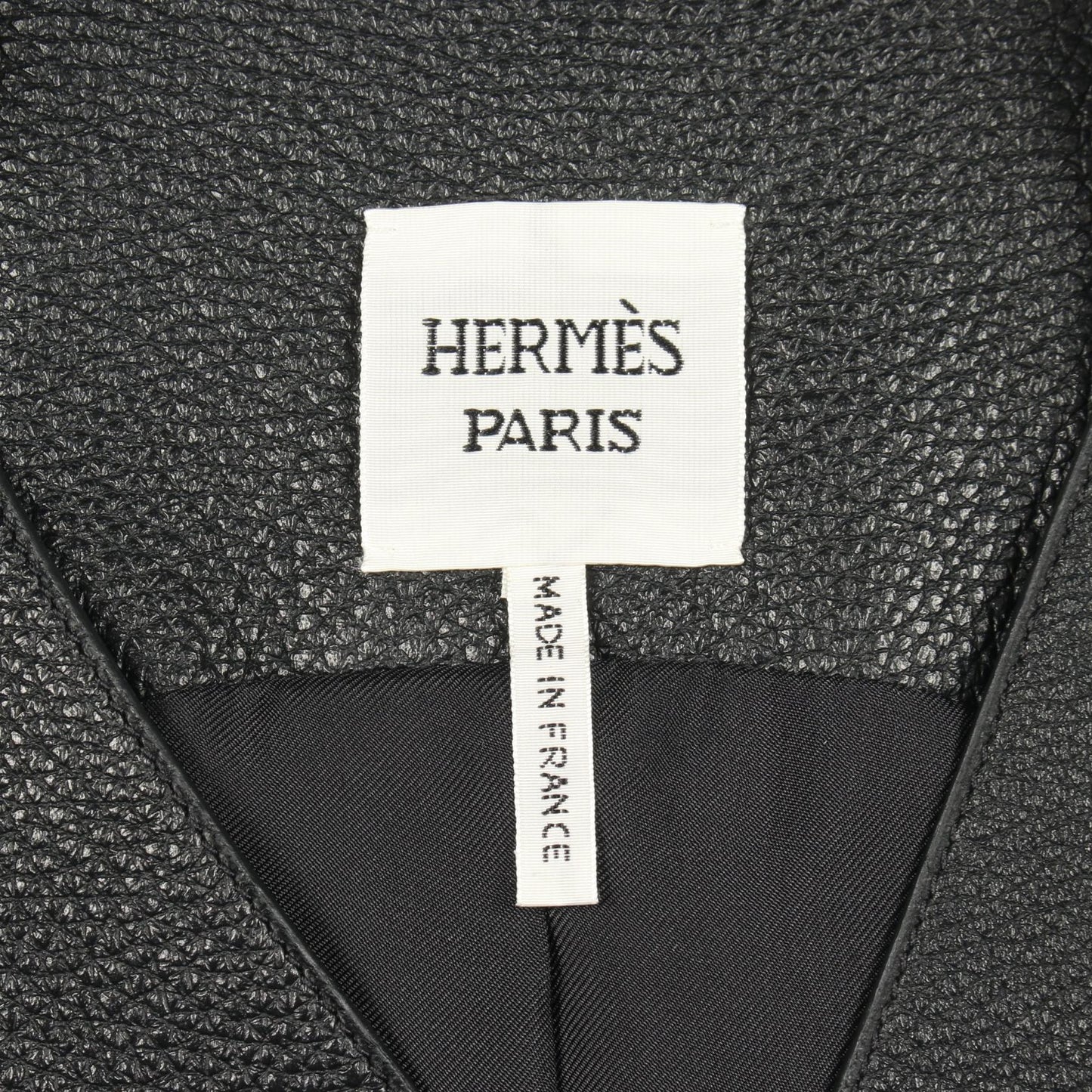 セリエボタン ロングジレ ベスト ディアスキン ブラック エルメス アウター HERMES