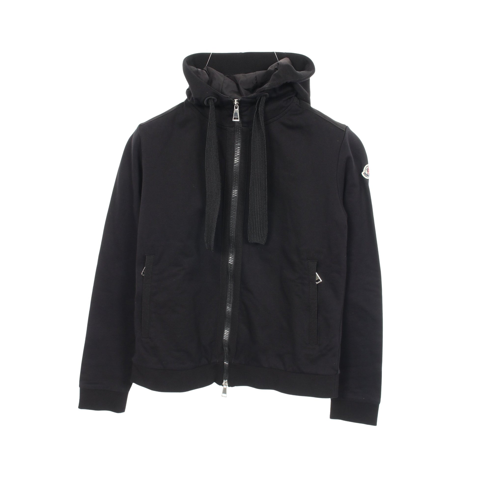 ジップアップパーカー コットン ブラック モンクレール トップス MONCLER