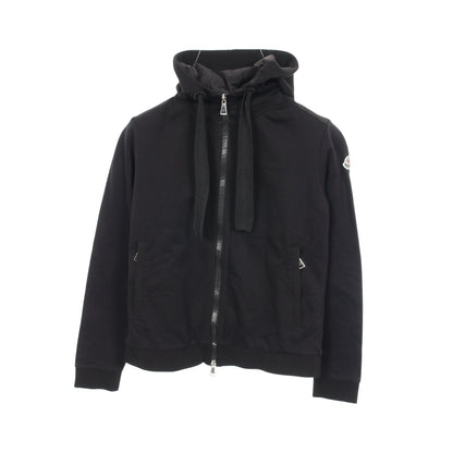 ジップアップパーカー コットン ブラック モンクレール トップス MONCLER