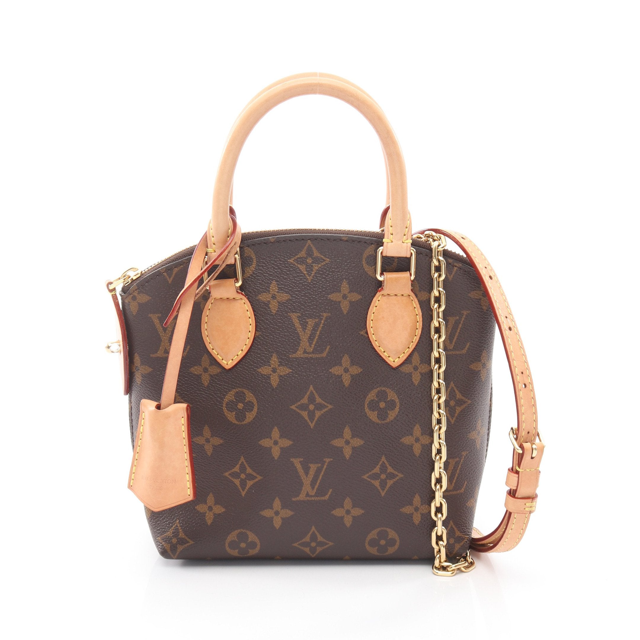 ロックイットBB モノグラム ハンドバッグ PVC レザー ブラウン 2WAY