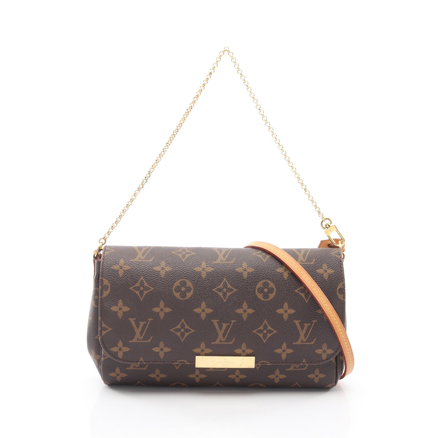 フェイボリットMM モノグラム チェーンハンドバッグ PVC レザー ブラウン ルイヴィトン バッグ LOUIS VUITTON