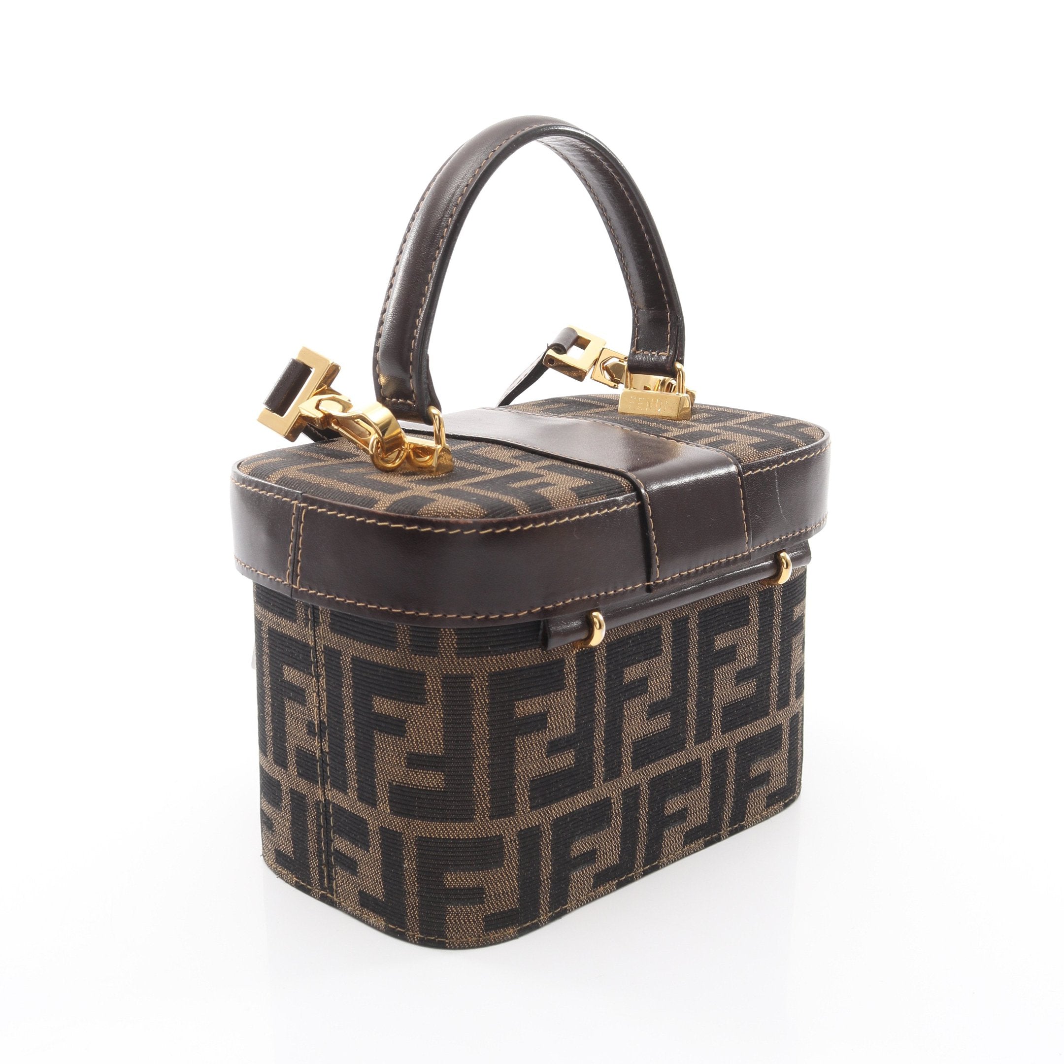 フェンディ FENDI ズッカ ハンドバッグ 黒 キャンバス 【公式通販】