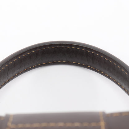 ズッカ バニティバッグ ハンドバッグ キャンバス レザー ブラウン ダークブラウン 2WAY フェンディ バッグ FENDI