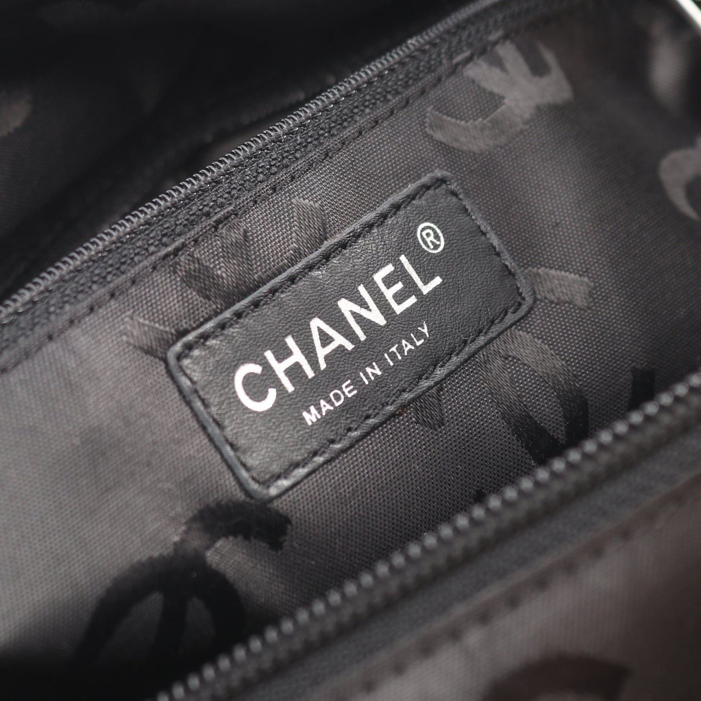 カンボンライン ラージ ショルダーバッグ トートバッグ レザー ベージュ ブラック シルバー金具 シャネル バッグ CHANEL