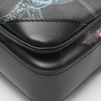 トリオ メッセンジャー ダミエグラフィット アニマルプリント ショルダーバッグ PVC レザー ブラック ルイヴィトン バッグ LOUIS VUITTON