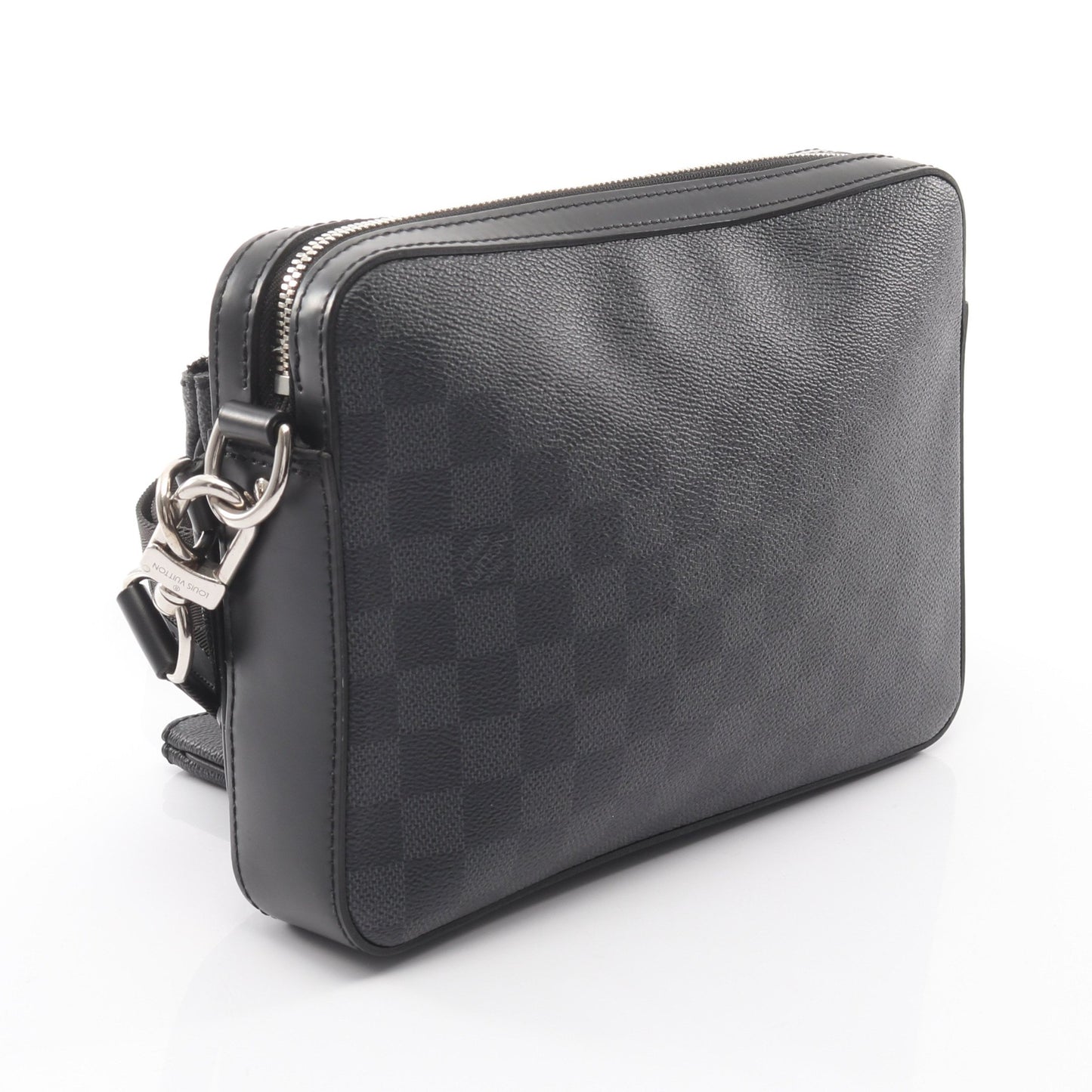 トリオ メッセンジャー ダミエグラフィット アニマルプリント ショルダーバッグ PVC レザー ブラック ルイヴィトン バッグ LOUIS VUITTON