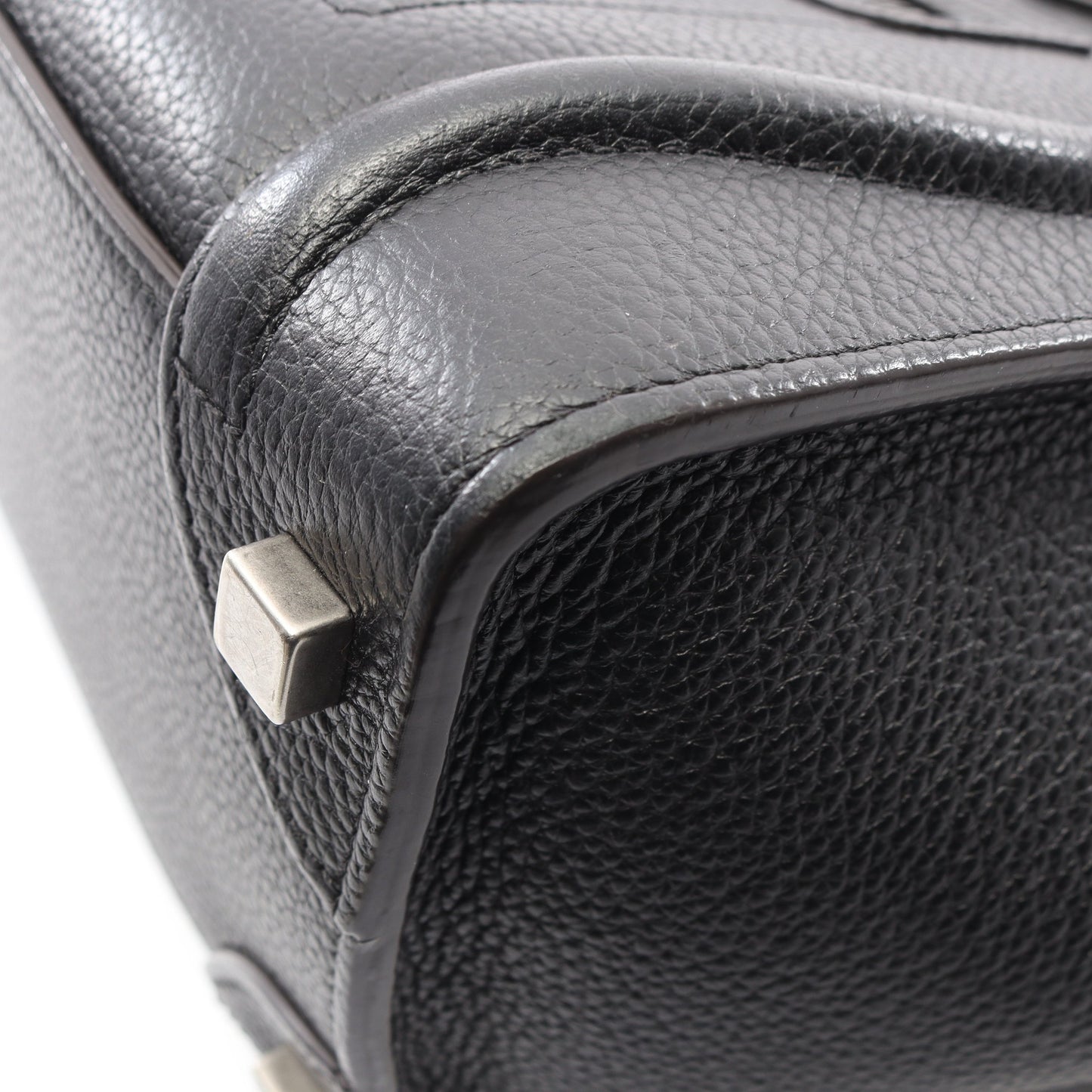 ラゲージ マイクロショッパー ハンドバッグ トートバッグ レザー ブラック セリーヌ バッグ CELINE