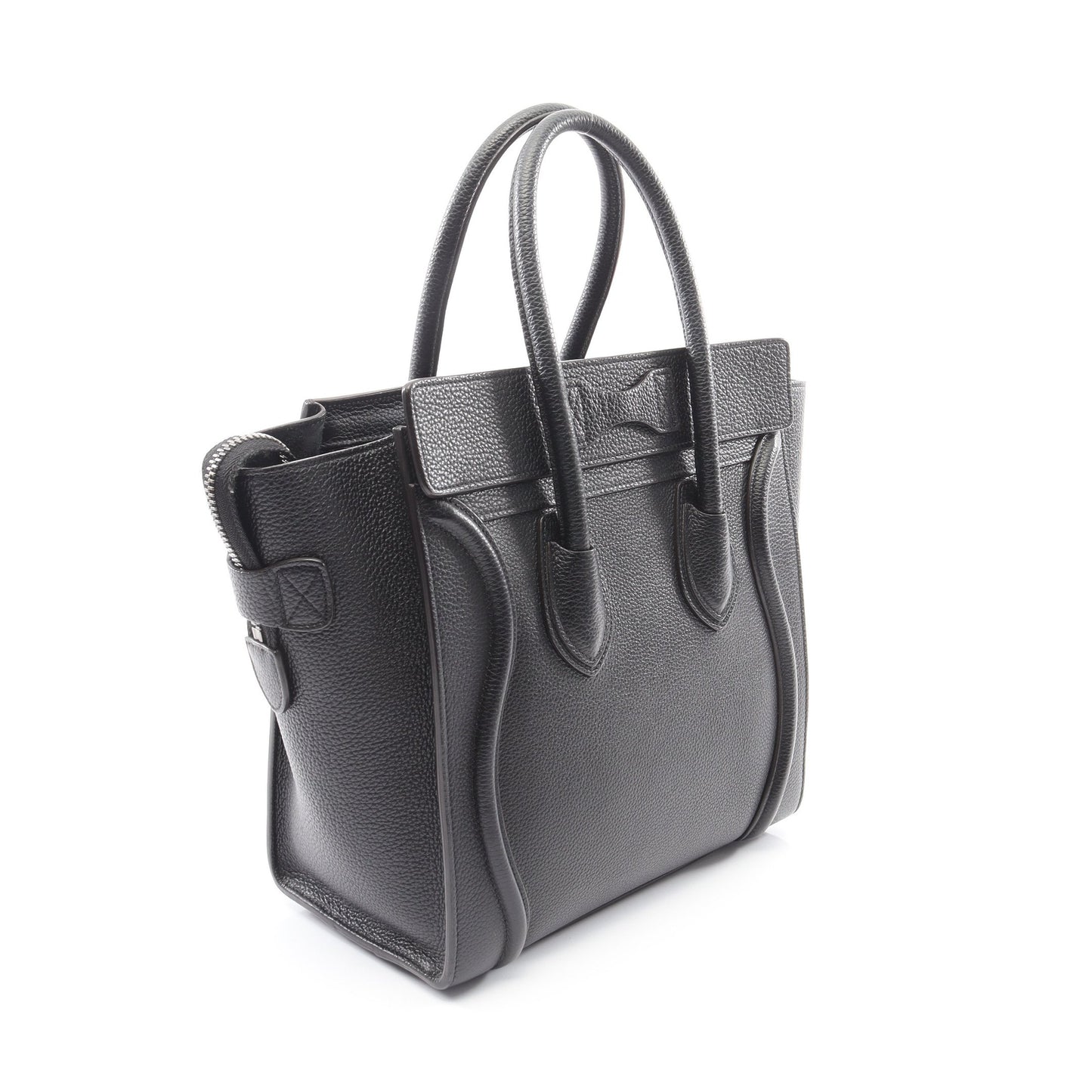 ラゲージ マイクロショッパー ハンドバッグ トートバッグ レザー ブラック セリーヌ バッグ CELINE