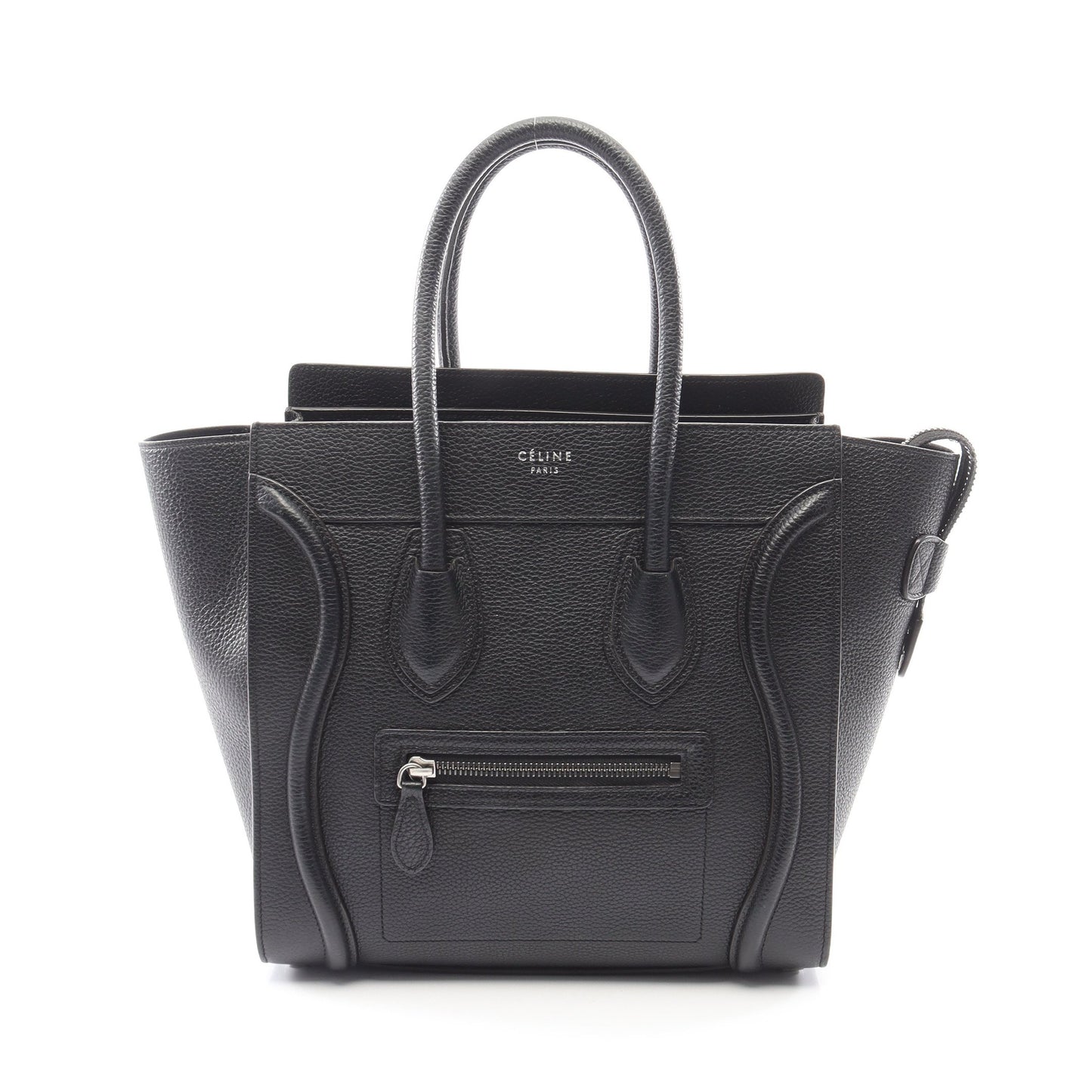 ラゲージ マイクロショッパー ハンドバッグ トートバッグ レザー ブラック セリーヌ バッグ CELINE