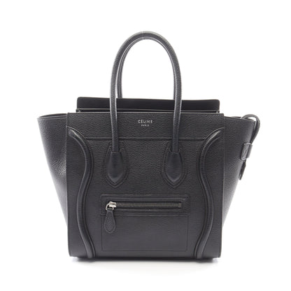 ラゲージ マイクロショッパー ハンドバッグ トートバッグ レザー ブラック セリーヌ バッグ CELINE