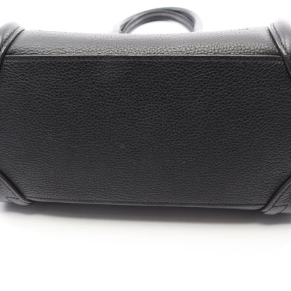 ラゲージ マイクロショッパー ハンドバッグ トートバッグ レザー ブラック セリーヌ バッグ CELINE