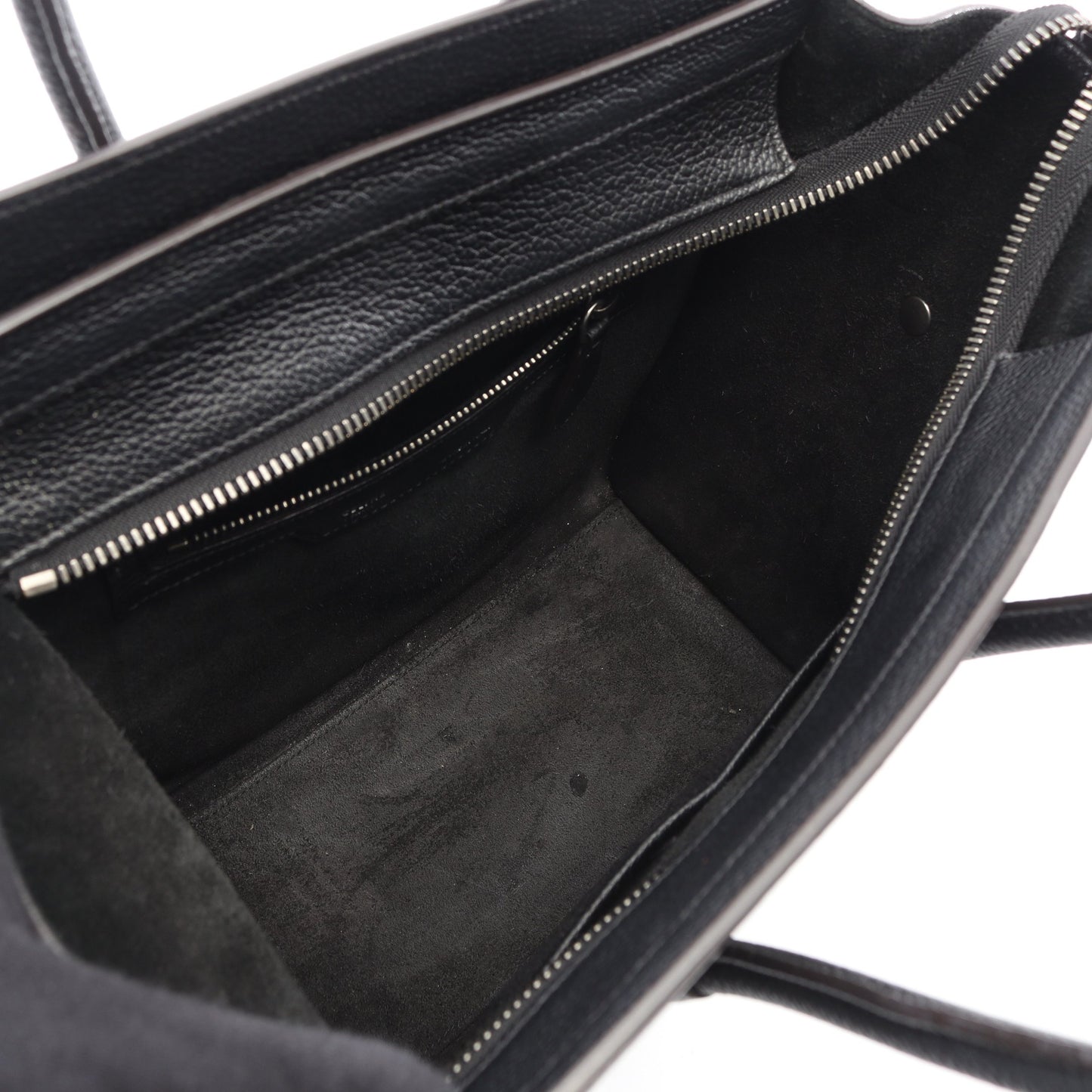 ラゲージ マイクロショッパー ハンドバッグ トートバッグ レザー ブラック セリーヌ バッグ CELINE