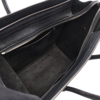 ラゲージ マイクロショッパー ハンドバッグ トートバッグ レザー ブラック セリーヌ バッグ CELINE