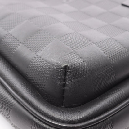 アヴェニュー スリングバッグ ダミエアンフィニ ボディバッグ レザー ブラック ルイヴィトン バッグ LOUIS VUITTON