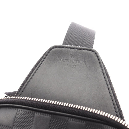 アヴェニュー スリングバッグ ダミエアンフィニ ボディバッグ レザー ブラック ルイヴィトン バッグ LOUIS VUITTON