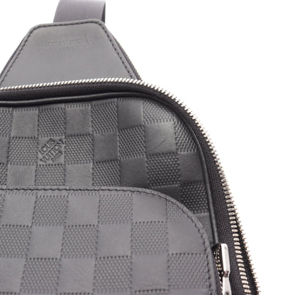 アヴェニュー スリングバッグ ダミエアンフィニ ボディバッグ レザー ブラック ルイヴィトン バッグ LOUIS VUITTON