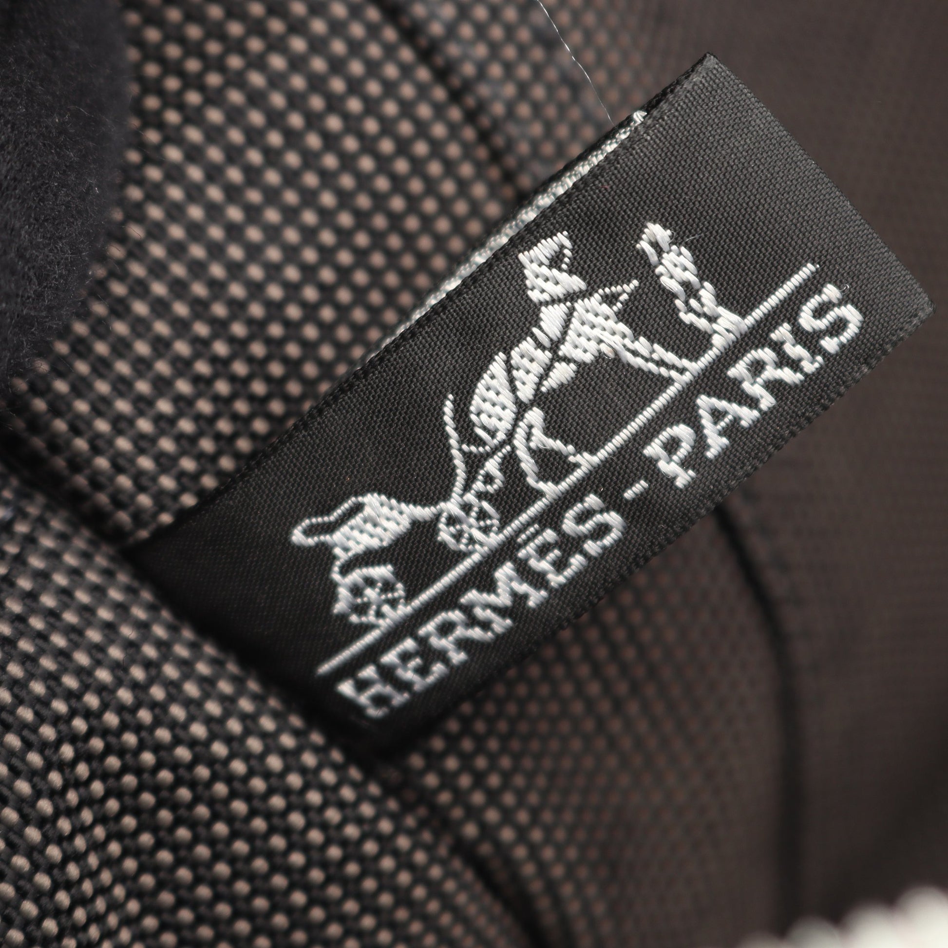 エールラインMM ハンドバッグ トートバッグ ナイロンキャンバス ダークグレー シルバー金具 エルメス バッグ HERMES