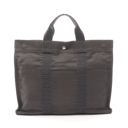 エールラインMM ハンドバッグ トートバッグ ナイロンキャンバス ダークグレー シルバー金具 エルメス バッグ HERMES