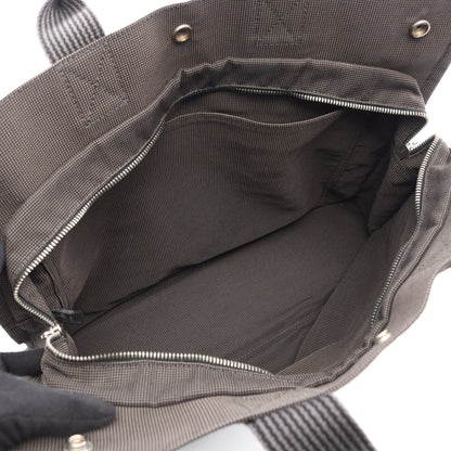 エールラインMM ハンドバッグ トートバッグ ナイロンキャンバス ダークグレー シルバー金具 エルメス バッグ HERMES