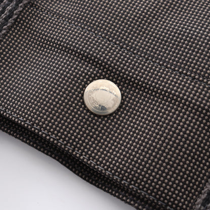 エールラインMM ハンドバッグ トートバッグ ナイロンキャンバス ダークグレー シルバー金具 エルメス バッグ HERMES