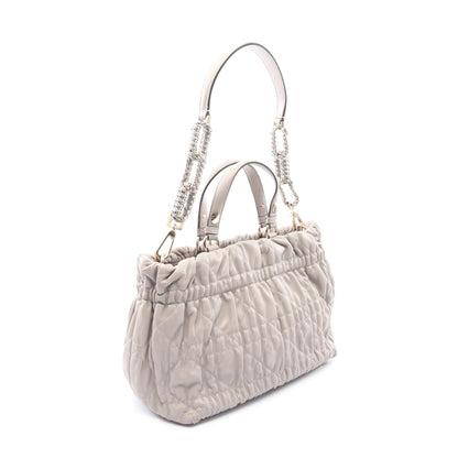カナージュ ハンドバッグ レザー パープルグレー 2WAY クリスチャンディオール バッグ Christian Dior