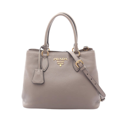 ヴィッテロダイノ ハンドバッグ レザー グレーベージュ 2WAY プラダ バッグ PRADA