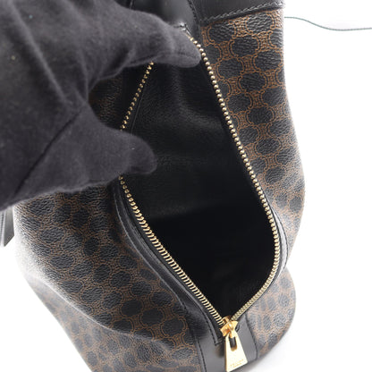 マカダム ショルダーバッグ トートバッグ PVC レザー ブラック ブラウン セリーヌ バッグ CELINE