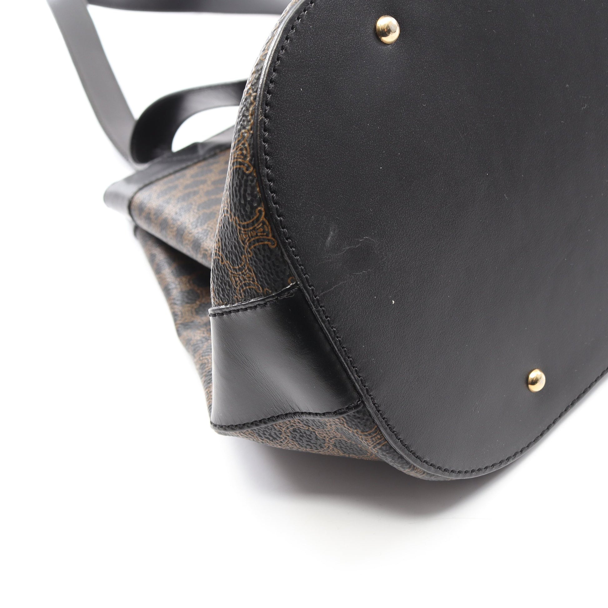 マカダム ショルダーバッグ トートバッグ PVC レザー ブラック ブラウン セリーヌ バッグ CELINE