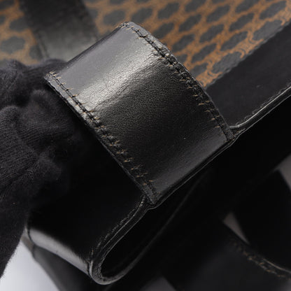 マカダム ショルダーバッグ トートバッグ PVC レザー ブラック ブラウン セリーヌ バッグ CELINE